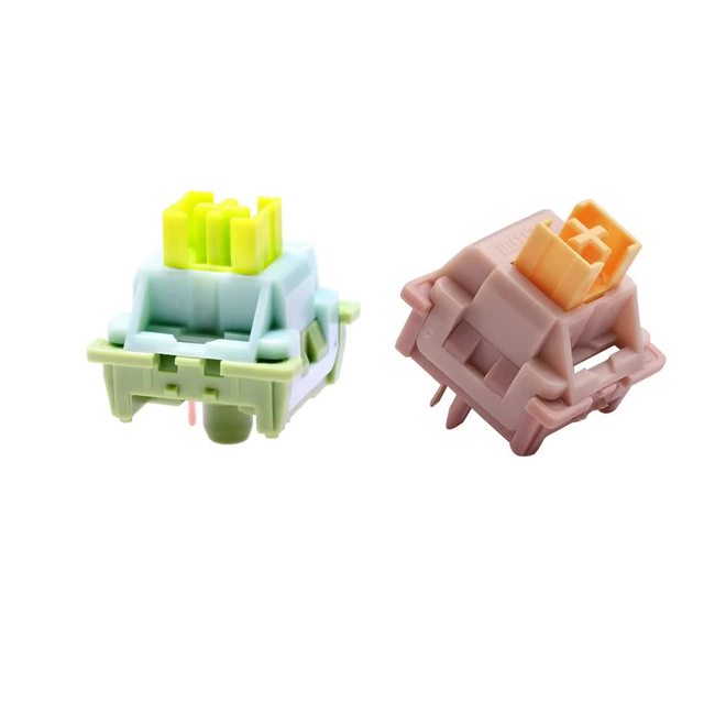 Outemu Silent Peach V2 Upgrade Linear 5-Pin Lubed All MX Mechanical Gaming Keyboard Switches for Silent Gaming Experience