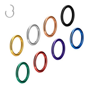 外科316Lステンレススチール16G 18G 20G鼻リングセプタムヒンジ付きトラガス軟骨ヘリックスイヤリング女性ボディピアスジュエリー - Product Image 1