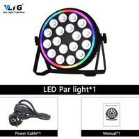 Projecteur PAR 100W 18 LED (18x8W) DMX RGBW silencieux sans ventilateur avec ouverture RGB dynamique pour discothèques, événements et scènes