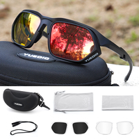 Lunettes de soleil sportives YUEDIO en stock, TR90, légères, enveloppantes, pour le cyclisme, avec design à ailes latérales, logo personnalisé