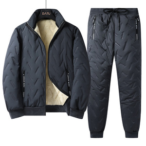 Blouson Bomber en <span class=keywords><strong>Velours</strong></span> d'Agneau Ultrasonique pour Hommes, Hiver Chaud, Doublure en Sherpa, Col Montant, Streetwear, Motif Cœur, Moyen-Âge, Personnes Agées - Product Image 3