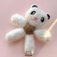 Balle à chat à la catnip, jouet pour chat, nettoyage des dents, résistant aux morsures, peluche de dessin animé pour chaton, jeu autonome, léchage, fournitures pour animaux de compagnie