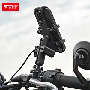 2024 Motowolf Newest Cell Phone Holder Fast Charging Bicycle Phone Support Holders For Motorcycle