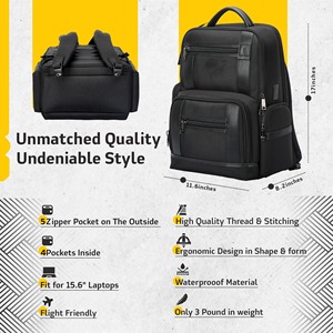 <span class=keywords><strong>Mochila</strong></span> enrollable para negocios, <span class=keywords><strong>mochila</strong></span> para portátil para adultos <span class=keywords><strong>con</strong></span> bolsillo acolchado y cinturón <span class=keywords><strong>con</strong></span> amortiguación de aire, poliéster impermeable, para estudiantes universitarios - Product Image 2