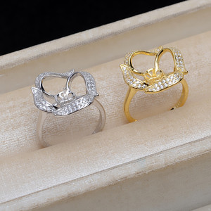 แหวนเงินแท้ S925 ปรับขนาดได้ พร้อมที่ใส่ไข่มุกขนาด 13-14 มม. รุ่น JG5126-อุปกรณ์และส่วนประกอบสำหรับทำเครื่องประดับ - Product Image 4