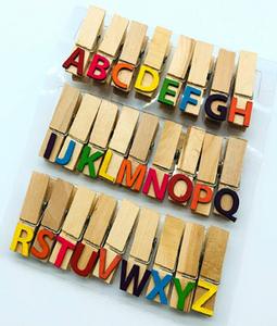 10 pièces/ensemble mignon dessin animé à motifs en bois chevilles en tissu multifonctionnel pinces à linge usage domestique en bois de bouleau - Product Image 4