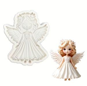 Nueva herramienta para hornear Little Angel <span class=keywords><strong>Fondant</strong></span> molde <span class=keywords><strong>de</strong></span> silicona Venta caliente decoración <span class=keywords><strong>de</strong></span> <span class=keywords><strong>pasteles</strong></span> 3D Girl molde <span class=keywords><strong>de</strong></span> silicona - Product Image 1