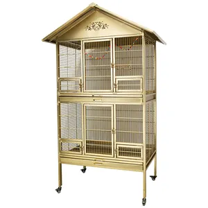 Vente en gros de cage pour perroquet Cage à oiseaux en fer forgé avec fil d'acier inoxydable Cage pour pigeon à vendre