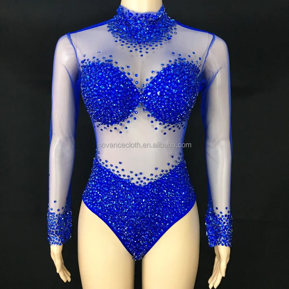 Novance Y2113-B новый продукт 2022 популярный темно-синий бриллиантами сетки женская одежда комбинезон для женщин для вечеринки
