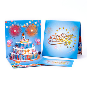 Carte d'anniversaire 3D pop-up avec design de gâteau à bougie lumineuse pour les célébrations - Product Image 5