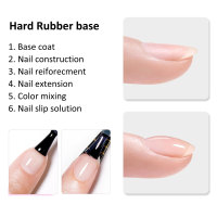 Gel UV LED longue durée pour le renforcement des ongles, base transparente en caoutchouc dur pour ongles en bouteille, DIY, non toxique et inodore