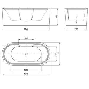 Bain à bulles rectangulaire en acrylique, cascade alcoolisée, <span class=keywords><strong>Hydro</strong></span> eau, Jets d'air, Massage Spa - Product Image 5