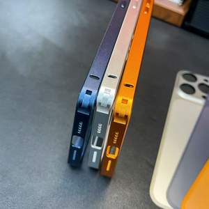 Coque arrière en PET avec cadre métallique pour transformer les téléphones mobiles <span class=keywords><strong>Apple</strong></span> iPhone 13, 14, 15, 16 Pro Max en 17 Pro, 17 Pro Max, accessoires pour téléphones mobiles - Product Image 3