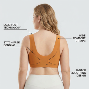 Reggiseno <span class=keywords><strong>Senza</strong></span> Cuciture con Supporto in Gel, Lingerie Invisibile Modellante, <span class=keywords><strong>Senza</strong></span> <span class=keywords><strong>Ferretto</strong></span>, Produzione Diretta - Product Image 3