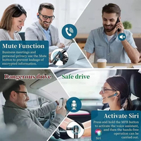 133+ Bahasa AI V5.4 Headset Nirkabel Satu Telinga Bisnis Hands-free dengan Peredam Kebisingan untuk iPhone Laptop