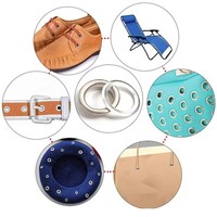 400pcs 6mm DIY Brass Grommet Kits 4 Warna Set Lubang Kancing Alat Pemasangan untuk Sabuk Kulit Pakaian OEM ODM Didukung Model KC-Q018-4