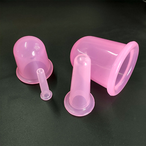 Lot de 4 ventouses de massage sous vide, dispositif de thérapie par ventouses <span class=keywords><strong>Hijama</strong></span>, ensemble de ventouses faciales en silicone, masseur pour le corps et le <span class=keywords><strong>visage</strong></span> - Product Image 5