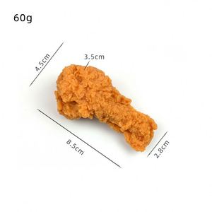 Porte-clés alimentaire de simulation : Frites, Nuggets de poulet, Cuisse et aile de poulet frites. Pendentif, jouet pour enfants, porte-clés promotionnel Kawaii poulet. - Product Image 5