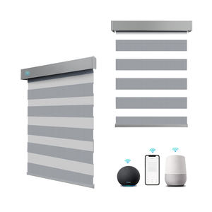 Persianas diurnas y nocturnas <span class=keywords><strong>de</strong></span> alta calidad, aplicación inteligente, <span class=keywords><strong>Google</strong></span> WiFi, persianas eléctricas <span class=keywords><strong>de</strong></span> cebra con control remoto inalámbrico, motorizadas para ventanas - Product Image 1