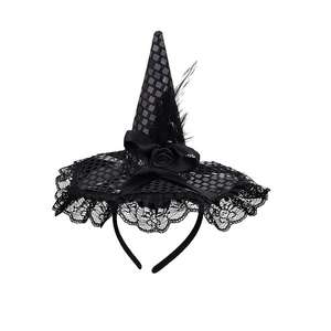 Diadema de bruja de Halloween para niños y adultos, sombrero con lentejuelas para fiesta - Product Image 4