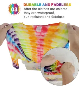 OEM DIY boya çocuklar için tekstil boyama reaktif kravat toz boya kitleri