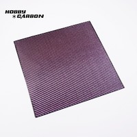 Plaque en fibre de carbone colorée, panneau décoratif hybride en Kevlar et fibre de carbone, rouge, bleu, jaune