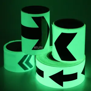 6hours Luminescent Sheet PVC Eco Solvent Printing Glowing Guide Exit Sign Reflective Vinyl Glow In The Dark