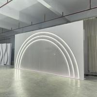 Nouvelle conception de support de toile de fond en PVC avec LED pour les mariages, les événements, les scènes, les banquets, toile de fond personnalisée