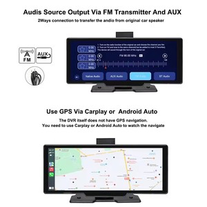 Cámara <span class=keywords><strong>de</strong></span> Tablero Fuallwin Carplay 4K 1080P <span class=keywords><strong>de</strong></span> Reversa con Pantalla Táctil Portátil <span class=keywords><strong>de</strong></span> 10.26 Pulgadas y <span class=keywords><strong>Receptor</strong></span> <span class=keywords><strong>de</strong></span> <span class=keywords><strong>Audio</strong></span> y Radio Car Play - Product Image 2