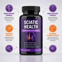 Compléments alimentaires pour la santé du nerf sciatique au peptide vert, acide alpha-lipoïque, soutien immunitaire pour adultes, contenant de 120 capsules, 36