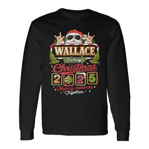Camiseta de manga larga de la familia Wallace para Navidad 2025: Creando recuerdos juntos - Product Image 2