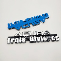 Personnalisé ABS voiture 3d chrome lettre autocollant emblèmes 3m colle adhésive voiture emblème badges