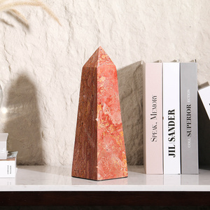 Décorations d'intérieur modernes Obélisque en marbre naturel Sculpture de bureau Accessoires de décoration Bureau Décoration de luxe Sculpture - Product Image 6