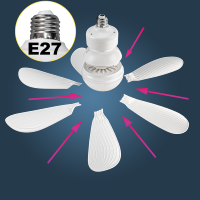 Ventilateur de plafond moderne silencieux à 5 pales avec moteur DC, LED intelligente, 5 vitesses réglables, lumière E27 pour la maison, la chambre à coucher, le salon, 220V