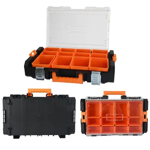 Vertak, оптовая продажа, 12 сеток, органайзер для хранения инструментов, коробка для инструментов, прозрачная крышка, пластиковая разделительная коробка для хранения