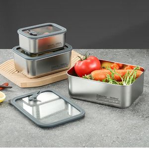 Recipiente <span class=keywords><strong>de</strong></span> Acero Inoxidable 304 con Tapa, Hermético, Apto para Microondas, para Comida Caliente o Frí<span class=keywords><strong>a</strong></span>, Venta al Por Mayor, Logotipo Personalizado - Product Image 1