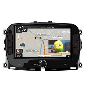 XTRONS 7 pouces Octa Core 4+128 Go Global 4G Écran IPS 1024x600 Lecteur multimédia stéréo de navigation automobile Android pour Fiat 500 - Product Image 1