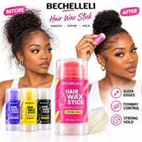 Cire coiffante en stick pour cheveux, tenue forte, contrôle des bords, anti-frisottis, lissante, marque privée, OEM ODM, vente en gros