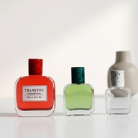 Flacons carrés en verre vides de 30 ml, 50 ml, 100 ml, en promotion, avec étiquette autocollante, pour échantillons de parfum, flacon pulvérisateur, pompe pulvérisatrice, vaporisateur de voyage