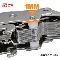 TIANYI Charnières hydrauliques à fermeture amortie, réglables en 3D, nickelées, durables, pour cuisine et appartement, vente en gros de quincaillerie de meubles