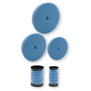 5 uds. De esponja de pulido cónica azul claro de 55x15mm de diámetro con conexión de agarre suave por paquete - Product Image 1