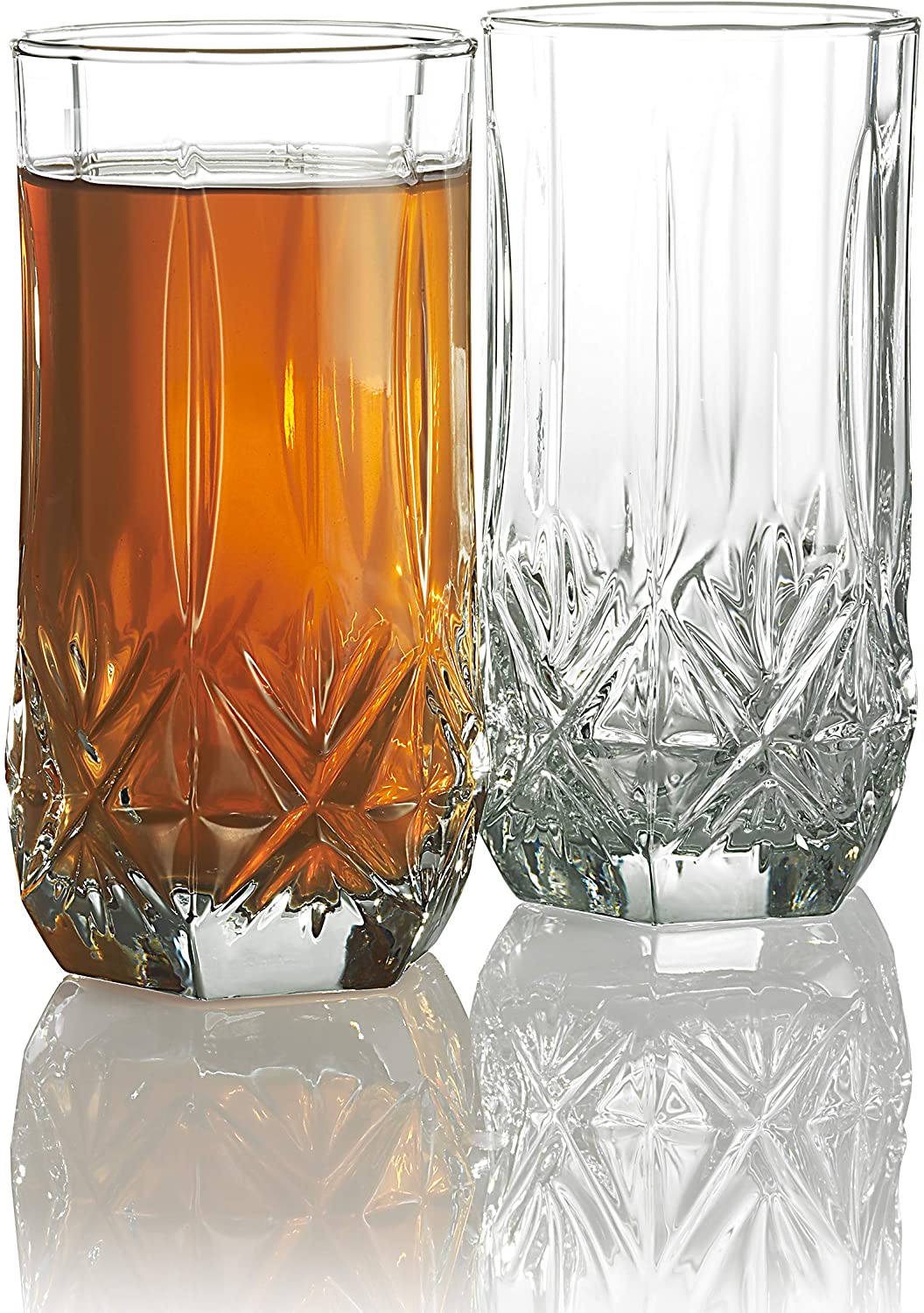 16oz Elegant water glass Goblet Glasses Stemmed Drinking Glasses cup