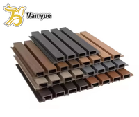 Langsung Dari Produsen Panel Dinding Beralur WPC Modern Desain Grafis 219*26mm Bahan PE Anti-statis untuk Dekorasi Luar Ruangan