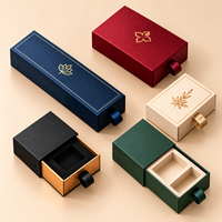 Boîte cadeau rigide de luxe personnalisée avec ruban, boîte en papier à ouverture coulissante pour bijoux, cosmétiques, cadeaux