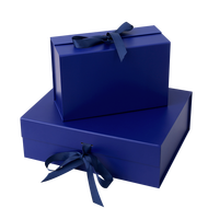 Boîte cadeau magnétique écologique et recyclable en kit, avec ruban décoratif, logo personnalisé imprimé, emballage en papier de qualité supérieure pour mariage