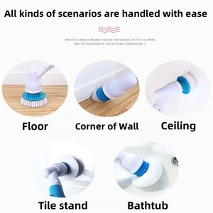 Ensemble de têtes de brosse remplaçables pour gommage 3 pièces têtes de brosse de nettoyage électrique carrelage salle de bain cuisine multi-usages utilisations <span class=keywords><strong>Turbo</strong></span> - Product Image 3