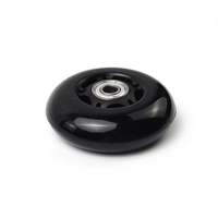 Valise Spinner Valise 75 Roue universelle de remplacement en polyuréthane noir 75mm 3 pouces Pu 75mm Od 24 mm Wide Bagages Wheels