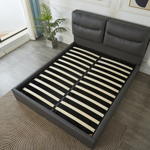 Cabecera <span class=keywords><strong>de</strong></span> <span class=keywords><strong>Cama</strong></span> Moderna, Gruesa y Suave, con Esponja, Tapizada en Cuero, con Espacio <span class=keywords><strong>de</strong></span> Almacenamiento - Product Image 4