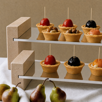 Support de service en résine, plateau à dessert, présentoir à 2 niveaux pour buffet, traiteur, comptoir de cuisine, table à manger, décoration intérieure