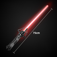 Nuevo Juguete de Espada Láser Retráctil de Silicona 2 en 1 con Luces LED Dobles y Sonido FX para Duelos